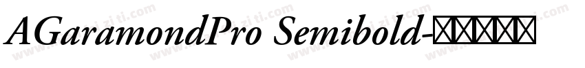 AGaramondPro Semibold字体转换